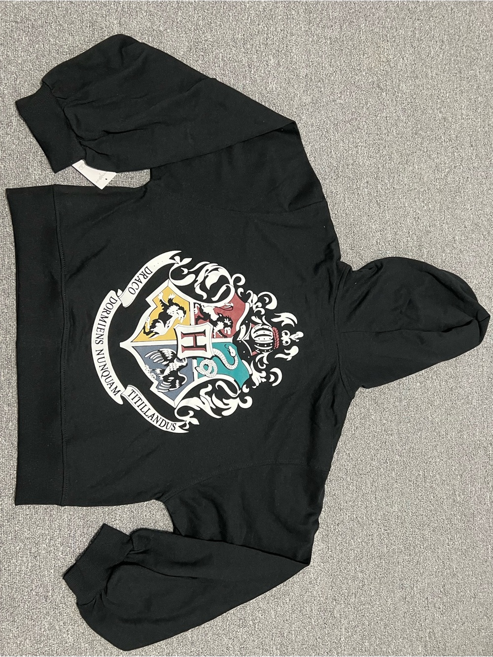 Harry Potter Hogwarts Black Full-Zip Hoodie Adult S - Picture 9 of 9